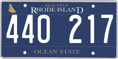 RI license plate 440217