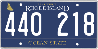 RI license plate 440218