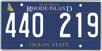 RI license plate 440219