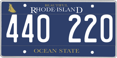 RI license plate 440220