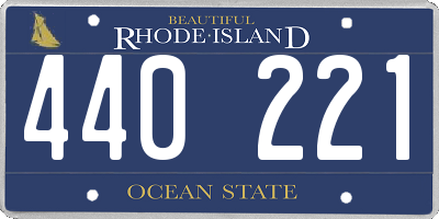 RI license plate 440221
