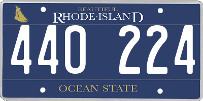 RI license plate 440224