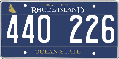 RI license plate 440226