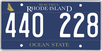 RI license plate 440228