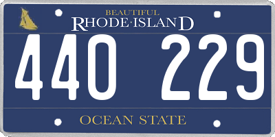 RI license plate 440229