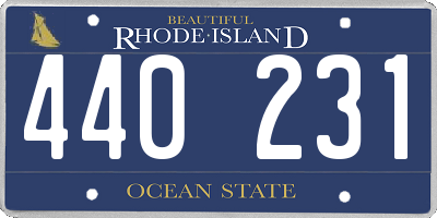 RI license plate 440231