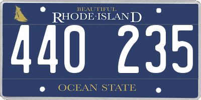 RI license plate 440235