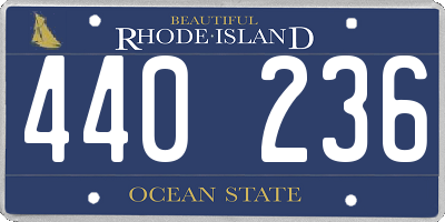 RI license plate 440236