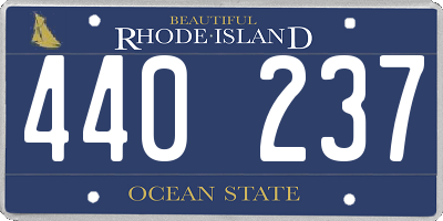 RI license plate 440237