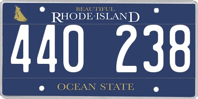 RI license plate 440238