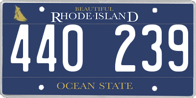 RI license plate 440239