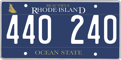RI license plate 440240