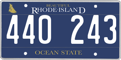 RI license plate 440243
