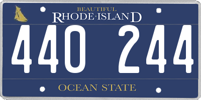 RI license plate 440244