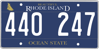 RI license plate 440247