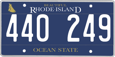 RI license plate 440249