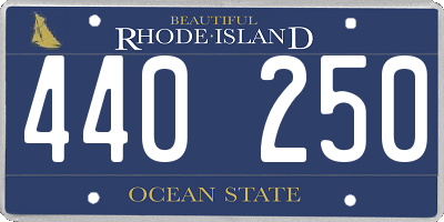 RI license plate 440250