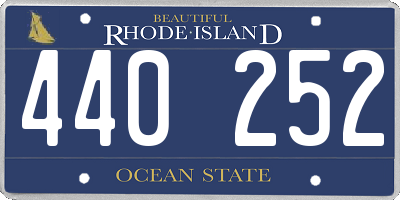 RI license plate 440252