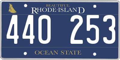 RI license plate 440253