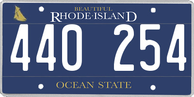 RI license plate 440254