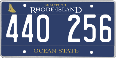 RI license plate 440256