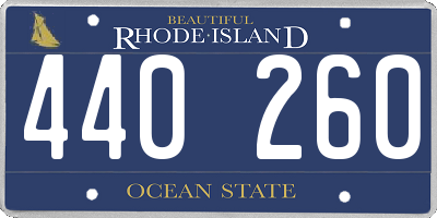 RI license plate 440260