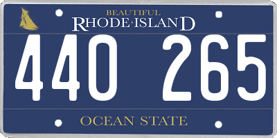 RI license plate 440265