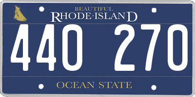 RI license plate 440270