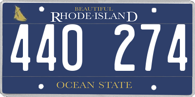 RI license plate 440274
