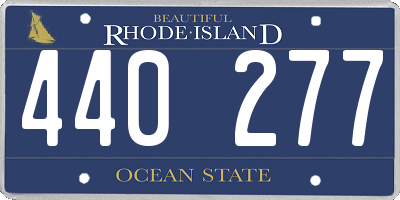 RI license plate 440277