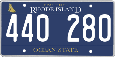 RI license plate 440280