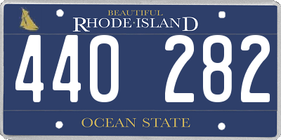 RI license plate 440282