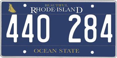 RI license plate 440284