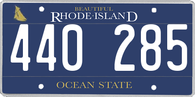 RI license plate 440285