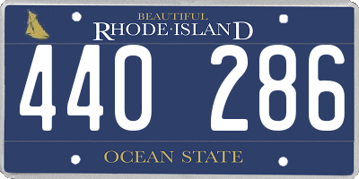 RI license plate 440286