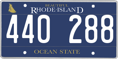 RI license plate 440288