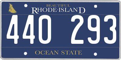 RI license plate 440293