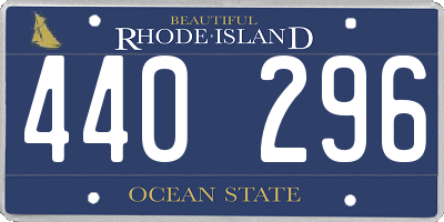 RI license plate 440296