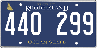 RI license plate 440299