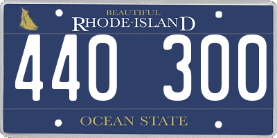 RI license plate 440300
