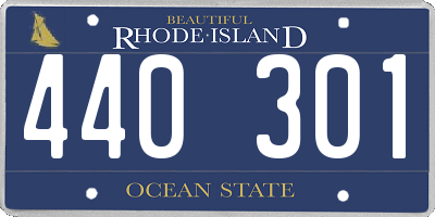 RI license plate 440301