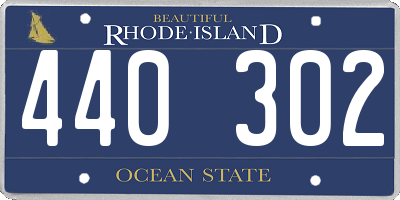 RI license plate 440302