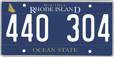RI license plate 440304