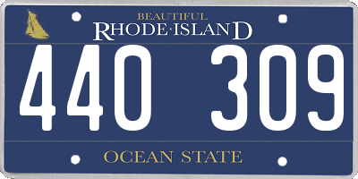RI license plate 440309