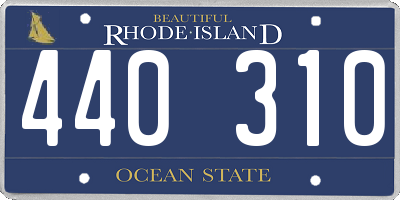 RI license plate 440310