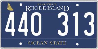 RI license plate 440313