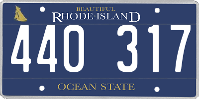 RI license plate 440317