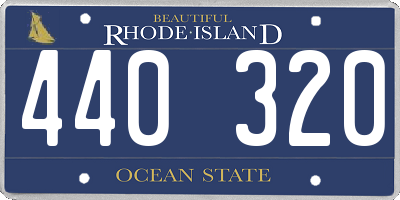 RI license plate 440320