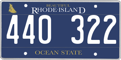 RI license plate 440322