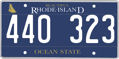 RI license plate 440323